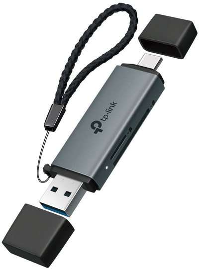 Lexues kartelash TP-Link UA430D, USB 3.0 Type C dhe USB A, SD microSD, i zi