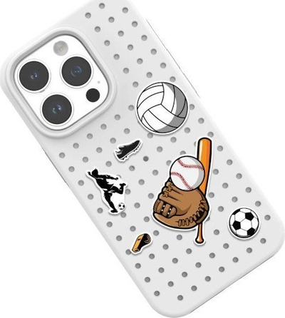 Set badge Pinit Sports Pattern 1, stil sportiv, shumëngjyrësh