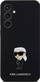 Kapak telefoni Karl Lagerfeld për Samsung Galaxy S23 FE, silikon liquid, dizajn ikonik Karl, i zi