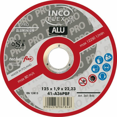 Disk prerës Incoflex Pro ALU, 125x1.0mm, për alumin