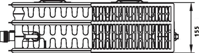 Radiator çeliku Kermi V33 FTV330750801L1K, 1698W, 750x800mm, i bardhë