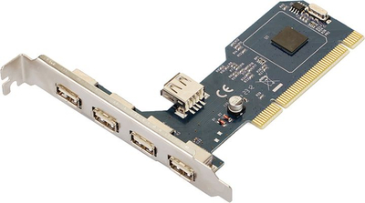 Контролна картичка USB MicroConnect MC USB NEC2.0, USB 2.0, 5 порти, црна