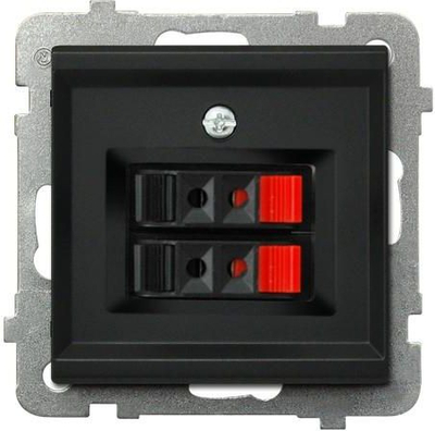 Prizë dyfishe altoparlanti Ospel Sonata GG-2R/m/33, 0.75mm², black metallic