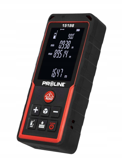 Ласерски мерач на растојание PROLINE 15198, 70 m, IP54, црно-црвен