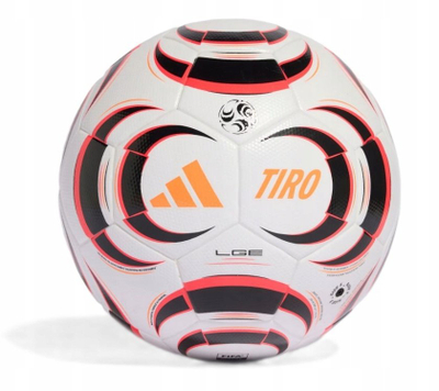 Top futbolli Adidas Tiro League KA5263, FIFA Quality, i bardhë e zi me të kuqe