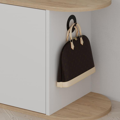 Stol për koridor Decortie Nova 50x104x37cm, kafe e hapur/bardhë