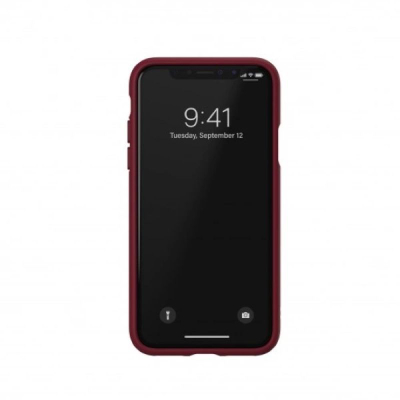 Këllëf telefoni Adidas Originals Suede për iPhone X XS, i kuq i errët