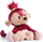 Lodër pelushi Nici Spring Summer Monkey Tuula, 25 cm, material i ricikluar, e kuqe rozë