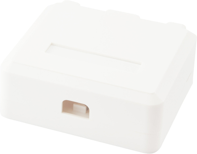 Kuti sipërfaqësore Equip 2-Port Keystone Jack, 2 porta, e bardhë