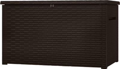 Kuti kopshti Keter Java Cushion Box, 870L, plastike rezistente, kafe