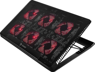 Bazë ftohëse për laptop Savio COS-01, 17.3", 6 ventilatorë me LED, e zezë