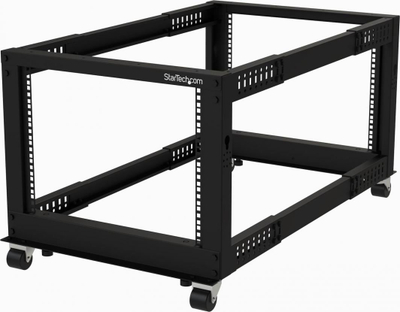 Raft serveri StarTech.com 4-Post 8U, 19", kornizë e hapur, me rrota