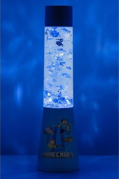 Lampë dekorative Paladone Minecraft Lava Lamp, 33cm, me USB, blu