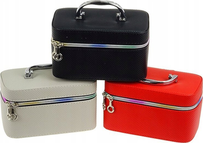 Kuti bojrash me pasqyrë Cosmetics Case With Mirror 3, 19x11x10 cm, me zinxhir, me shumë ngjyra
