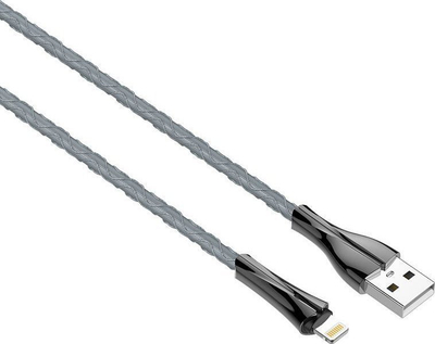 Kabllo Lightning LDNIO LS462 me LED, 2m, 2.4A, gri