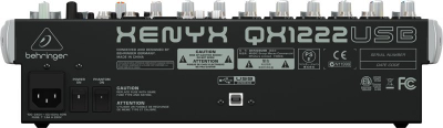 Mikser audio Behringer Xenyx QX1222USB, 12 kanale, USB, gri e zezë