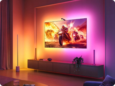 Dекоративно амбиентално светло за телевизор Govee TV Backlight 3 Lite, 75–85\", RGB, црна