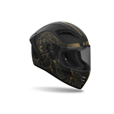Helmetë integrale Airoh Connor Titan, termoplastike HRT, ECE 22.06, mat e zezë gri ari, L