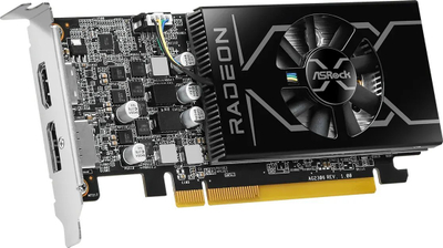 Karta grafike ASRock Radeon RX 6400, 4GB GDDR6, Low Profile, e zezë