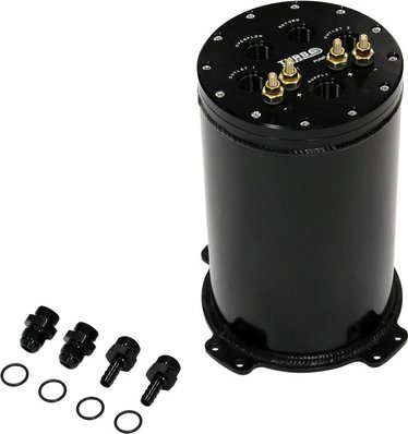 Rezervuar karburanti TurboWorks Swirl Pot 2,8L, për 2 pompa, AN8, i zi