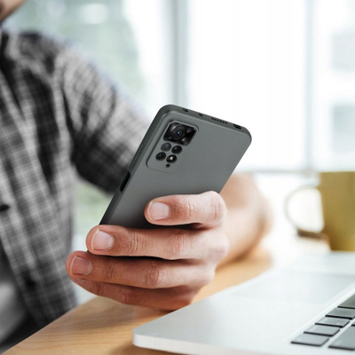 Këllëf telefoni Metallic për Xiaomi Redmi Note 14 Pro Plus 5G, TPU, efekt metalik, gri satinë