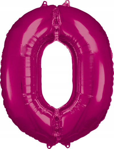 Balonë foli numër 0 AMSCAN 9907275, 70x86cm, rozë