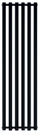 Radiator vertikal për banjo Aquafrom Asami GRL G A 1800X512 C, 1800x512, 742W, i zi