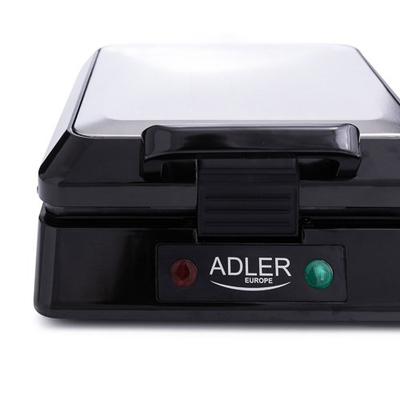 Aparat për vafle Adler AD 3036, 4 vafle, 1500 W, i zi gri