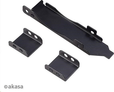 Braketë PCI Akasa AK-MX304-08BK për ventilator, për 2 ventilatorë 80/92mm, ngjyrë e zezë