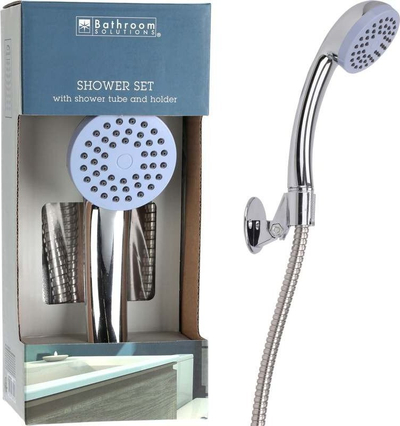 Set dushi vidaXL Shower Head, kokë Ø7 cm, gyp inox 150 cm, argjendtë