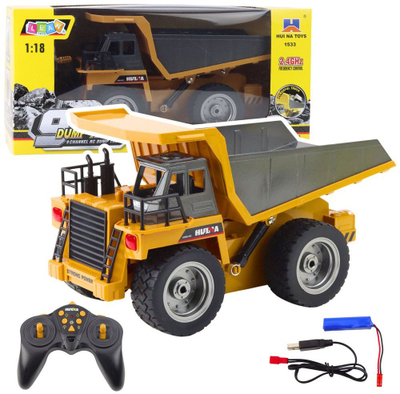Kamion me pult NEL Huina 22748, RC 1:18, 9 kanale, i verdhë