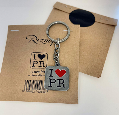Varëse çelësash Rezniqi - “I Love PR”, metalike e ngjyrosur me të kuqe dhe të zezë