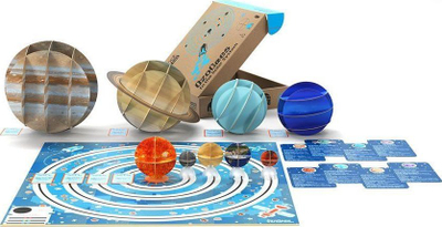 Set edukativ Ozobot STEAM, Eksploron Sistemin Diellor, planetë 3D, mbi 8 vjeç