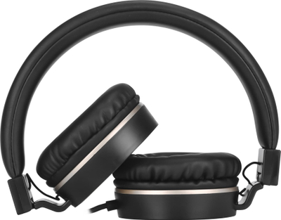 Kufje me mikrofon HP DHH-1206, stereo, me kontroll volumi, 3.5mm, zi ari