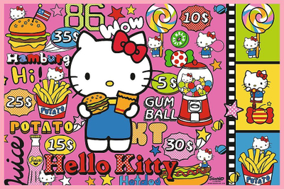 Puzzle Trefl Hello Kitty and Friends, set me 2 puzzle, 200 copë, shumëngjyrësh