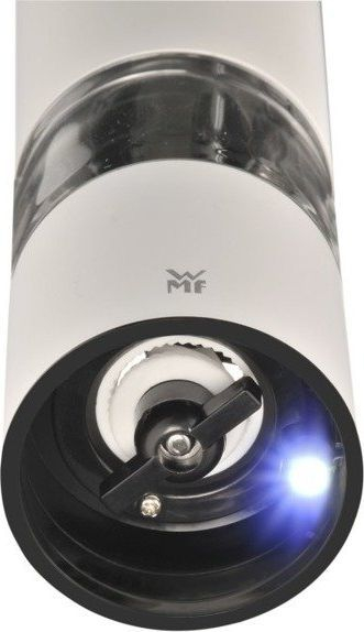 Mulli elektrik për erëza WMF Electric Mill, mekanizëm qeramik, me dritë LED, i bardhë