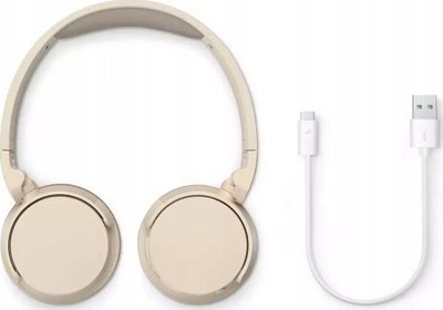Kufje Philips TAH3209 on-ear, pa tela me Bluetooth, që mbajnë zhurmën jashtë, kafe të çelëta