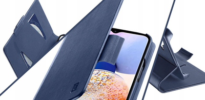 Kuti telefoni Cellularline Book Case, Samsung Galaxy A35 5G, me xhepa për karta, blu