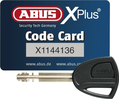 Bravë motoçiklete Abus Granit Detecto XPlus 8077 me alarm 100 dB, me zinxhir 2KS120, e verdhë