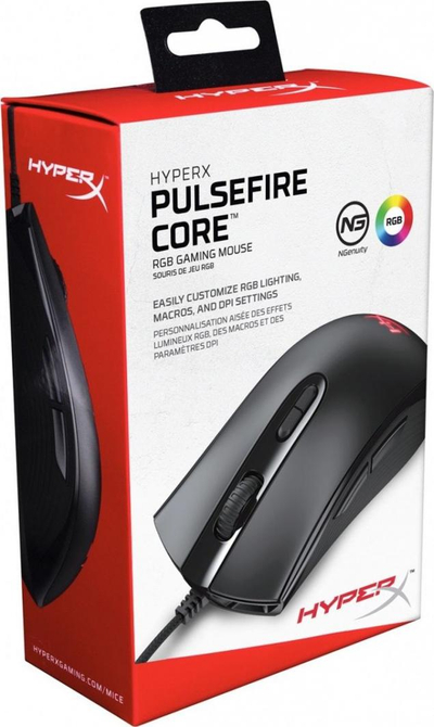 HyperX Pulsefire Core Жичен Гејминг Глувче, Црно