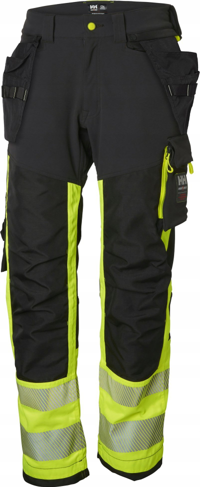 Pantallona pune Helly Hansen ICU Pant C54, hi vis, me shirita që pasqyrojnë, të verdhë me të zezë