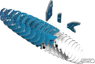 Puzzle 3D Safari Ltd EUGY Whale Shark, lodër për mëndje, me materiale që shkrihen në natyrë, shumëngjyrëshe
