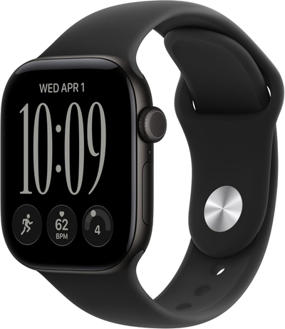 Apple Watch S12 GPS 42mm Black Aluminium Case with Black Sport Band, S/M