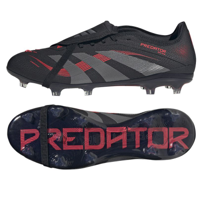 Këpucë futbolli Adidas Predator Pro, për fusha të forta, me gjuhë që paloset, të zeza