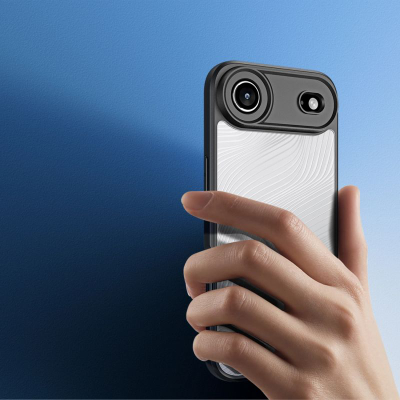 Mbrojtëse telefoni Dux Ducis Aimo për iPhone 17 Air, prej TPU-je dhe polikarbonati, kundër gërvishtjeve, e zezë