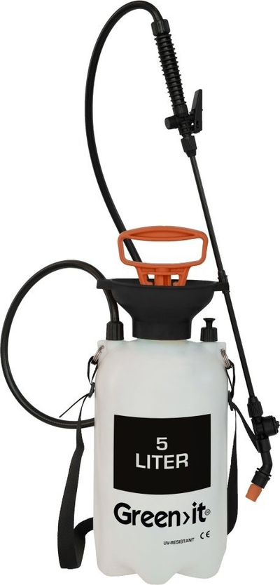 Spërkatës kopshti Green>it, me pompë, 5L, i bardhë