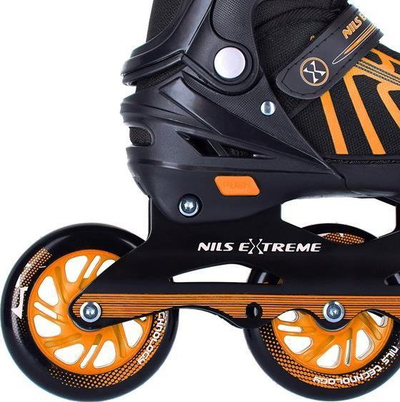 Rolat inline Nils Extreme NA18812 A, masa M 34-38, kornizë alumini, portokalli me të zezë