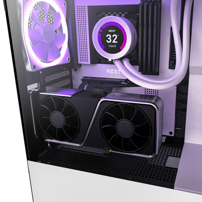 Вертикален кит за графичка картичка NZXT AB RH175 W1, PCIe 4.0, кабел 175 mm, бел