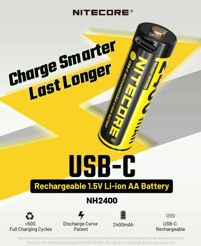 Bateri rikarikueshme Nitecore NH2400 AA, 2400mAh, paketim 4 copë