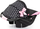 Sедиште за кукли Bayer Deluxe Car Seat Hearts, за кукли до 46cm, црно розово